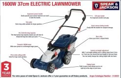 Tondeuse à Gazon Rotative Spear & Jackson 37 Cm Avec Cordon - 1600W -Outils de jardinage professionnels 1200x780 2