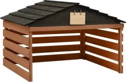 VidaXL Auvent Pour Tondeuse à Gazon 78 X 74 X 54 Cm Bois D'épicéa Noir Marron -Outils de jardinage professionnels 1200x783