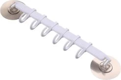 Ventouse En Plastique Pour Salle De Bain - Crochet Organisateur - 1 Cintre - Support Mural Pour Cuisine - Salle De Bain - Porte-serviettes Avec 6 Crochet - Wit