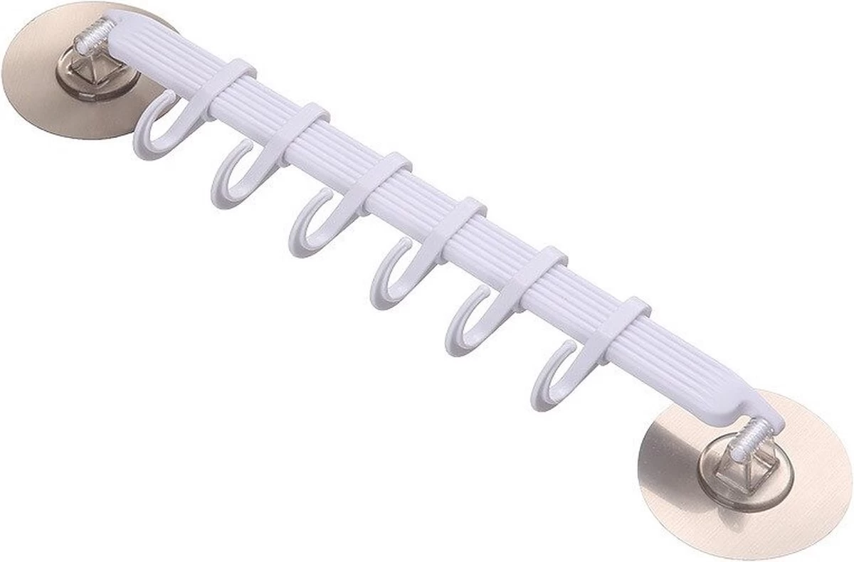 Ventouse En Plastique Pour Salle De Bain - Crochet Organisateur - 1 Cintre - Support Mural Pour Cuisine - Salle De Bain - Porte-serviettes Avec 6 Crochet - Wit 3 Ventouse En Plastique Pour Salle De Bain - Crochet Organisateur - 1 Cintre - Support Mural Pour Cuisine - Salle De Bain - Porte-serviettes Avec 6 Crochet - Wit