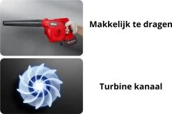 Souffleur D'air - Souffleur De Poussière - Souffleur De Feuilles - Souffleur - Électrique - Aspirateur Sans Fil - Air Duster - Geen Batterie - 2,1 Kg - Rouge -Outils de jardinage professionnels 1200x795 3