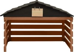 VidaXL Auvent Pour Tondeuse à Gazon 78 X 74 X 54 Cm Bois D'épicéa Noir Marron -Outils de jardinage professionnels 1200x841 2