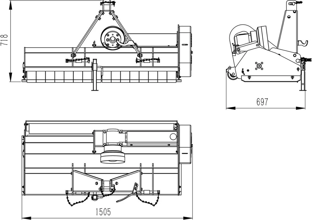 Broyeur à Fléaux Wiesenfield - Largeur De Travail 130 Cm - Attelage Trois Points (Cat. I) 5 Broyeur à Fléaux Wiesenfield - Largeur De Travail 130 Cm - Attelage Trois Points (Cat. I) – Image 3