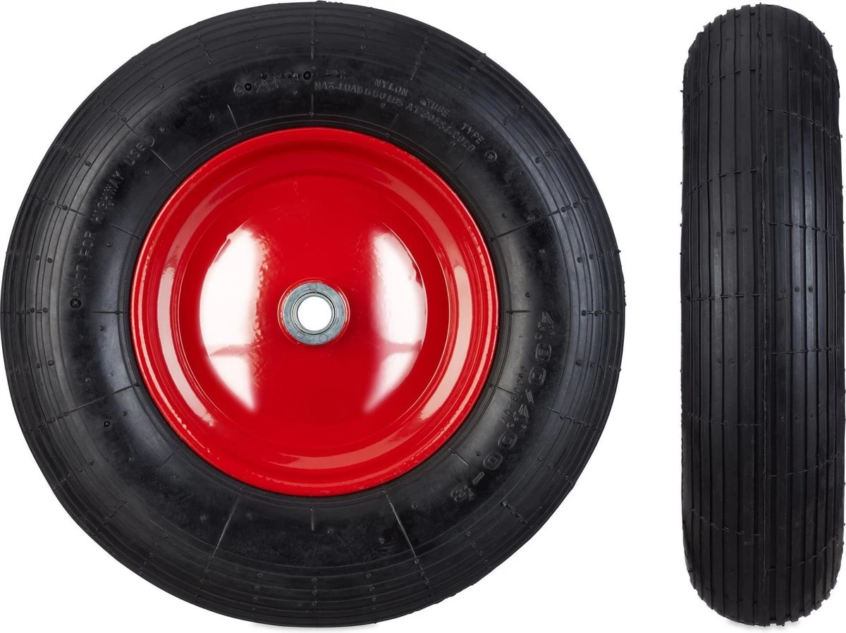 Relaxdays Wheelbarrow Wheel 4.80 4.00-8 - Pneu De Secours Pneu Pneumatique - Jante Acier - Pneu Caoutchouc 10 Relaxdays Wheelbarrow Wheel 4.80 4.00-8 - Pneu De Secours Pneu Pneumatique - Jante Acier - Pneu Caoutchouc – Image 8