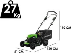 Tondeuse électrique Sans Fil Greenworks GD48LM46SP 48V - Largeur De Coupe 46 Cm - Batterie 4Ah -Outils de jardinage professionnels 1200x898