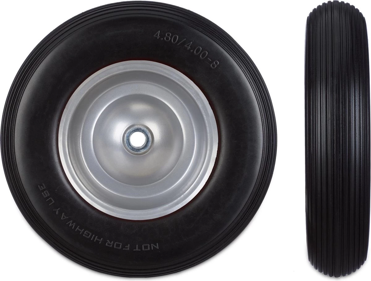 Roue De Brouette Relaxdays 4.80 4.00-8 - Roue De Secours - Pneu En Caoutchouc - Chariot De Roue De Diable Noir-gris 17 Roue De Brouette Relaxdays 4.80 4.00-8 - Roue De Secours - Pneu En Caoutchouc - Chariot De Roue De Diable Noir-gris – Image 15