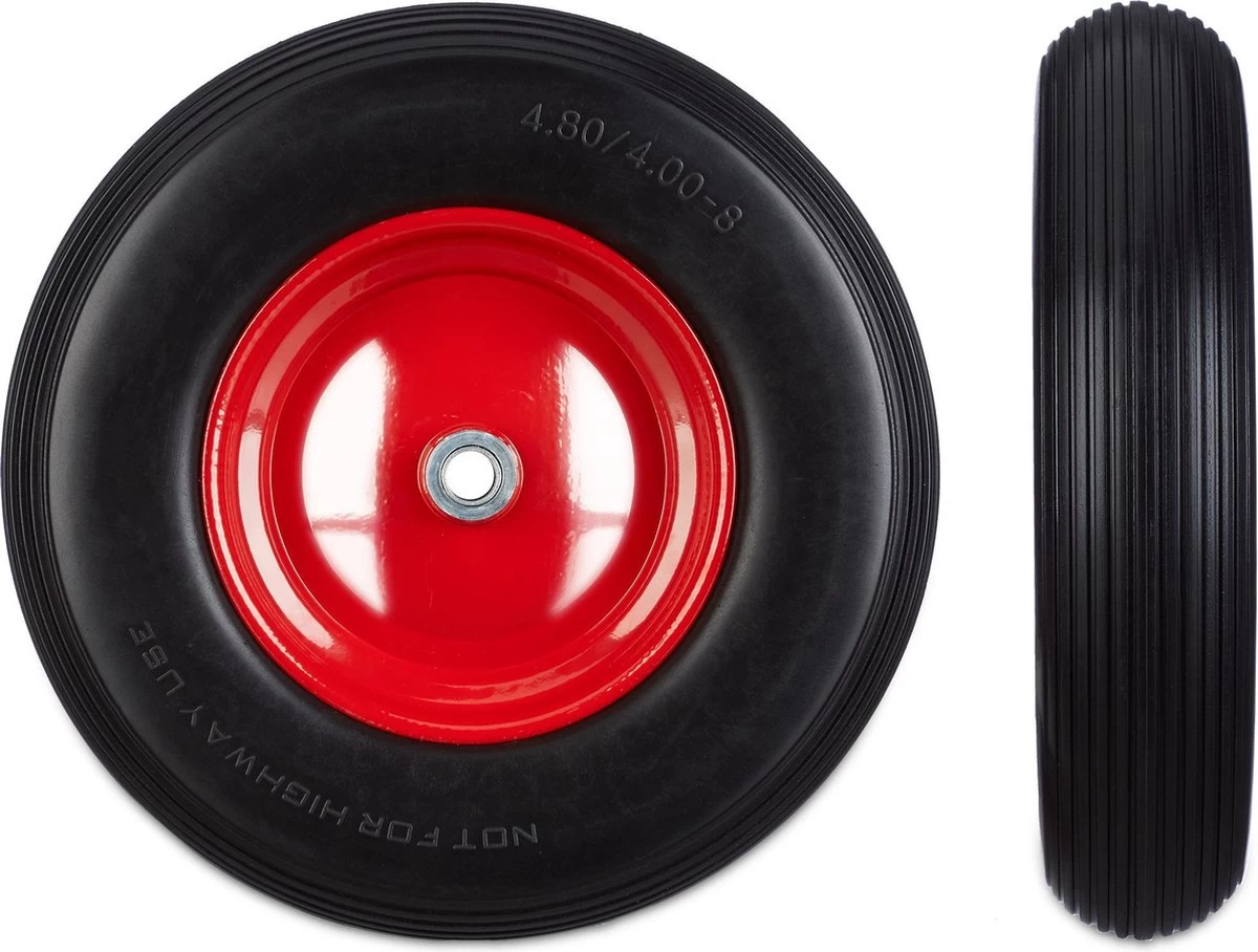 Roue De Brouette Relaxdays 4.80 4.00-8 - Roue De Secours - Pneu En Caoutchouc - Roue De Diable Chariot à Main Noir 12 Roue De Brouette Relaxdays 4.80 4.00-8 - Roue De Secours - Pneu En Caoutchouc - Roue De Diable Chariot à Main Noir – Image 10