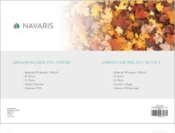 Sac Poubelle De Jardin Réutilisable Navaris 272 Litres - Set De 3 Pièces - Sac De Jardin XXL Pour Déchets Verts, Feuilles Ou Mauvaises Herbes - En Vert Avec Poignées Pratiques -Outils de jardinage professionnels 1200x914 3