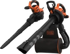 Black & Decker BLACK+DECKER BEBLV300 Souffleur à Feuilles - 3000W - Sac à Dos 72L - Aspiration, Soufflage Et Déchiquetage