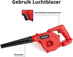 Souffleur D'air - Souffleur De Poussière - Souffleur De Feuilles - Souffleur - Électrique - Aspirateur Sans Fil - Air Duster - Geen Batterie - 2,1 Kg - Rouge -Outils de jardinage professionnels 1200x940