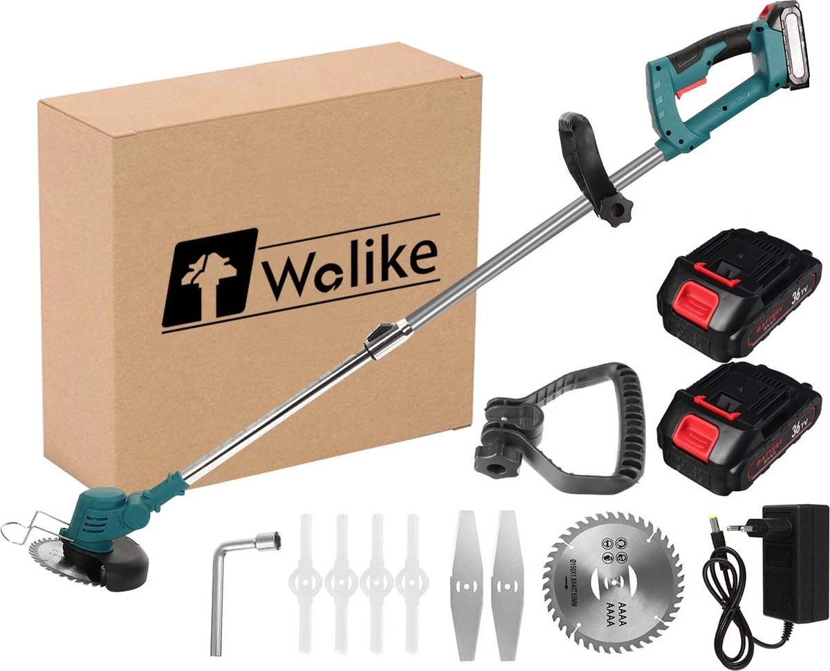 Coupe-herbe Coupe-herbe - Tondeuse à Gazon électrique Sans Fil Rechargeable - Tondeuse à Gazon Rotative - Tondeuse à Gazon - Poignée Réglable - Avec 2 Piles - Pour Tailler La Pelouse De Jardin - Blauw 3 Coupe-herbe Coupe-herbe - Tondeuse à Gazon électrique Sans Fil Rechargeable - Tondeuse à Gazon Rotative - Tondeuse à Gazon - Poignée Réglable - Avec 2 Piles - Pour Tailler La Pelouse De Jardin - Blauw