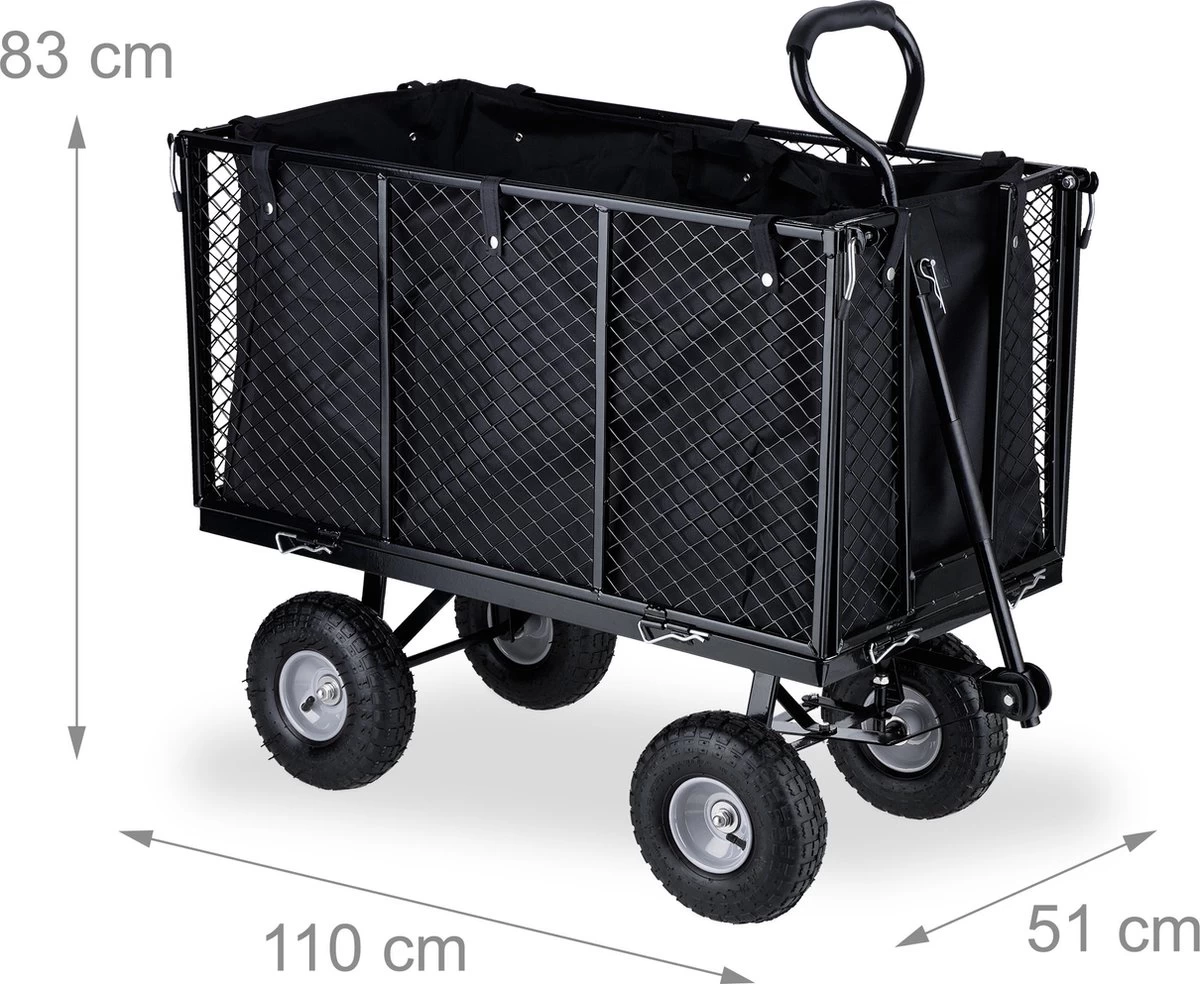 Pneumatiques De Charrette à Bras Relaxdays - 500 Kg - Chariot De Transport - Chariot De Jardin - Grande Charrette à Bras 5 Pneumatiques De Charrette à Bras Relaxdays - 500 Kg - Chariot De Transport - Chariot De Jardin - Grande Charrette à Bras – Image 3