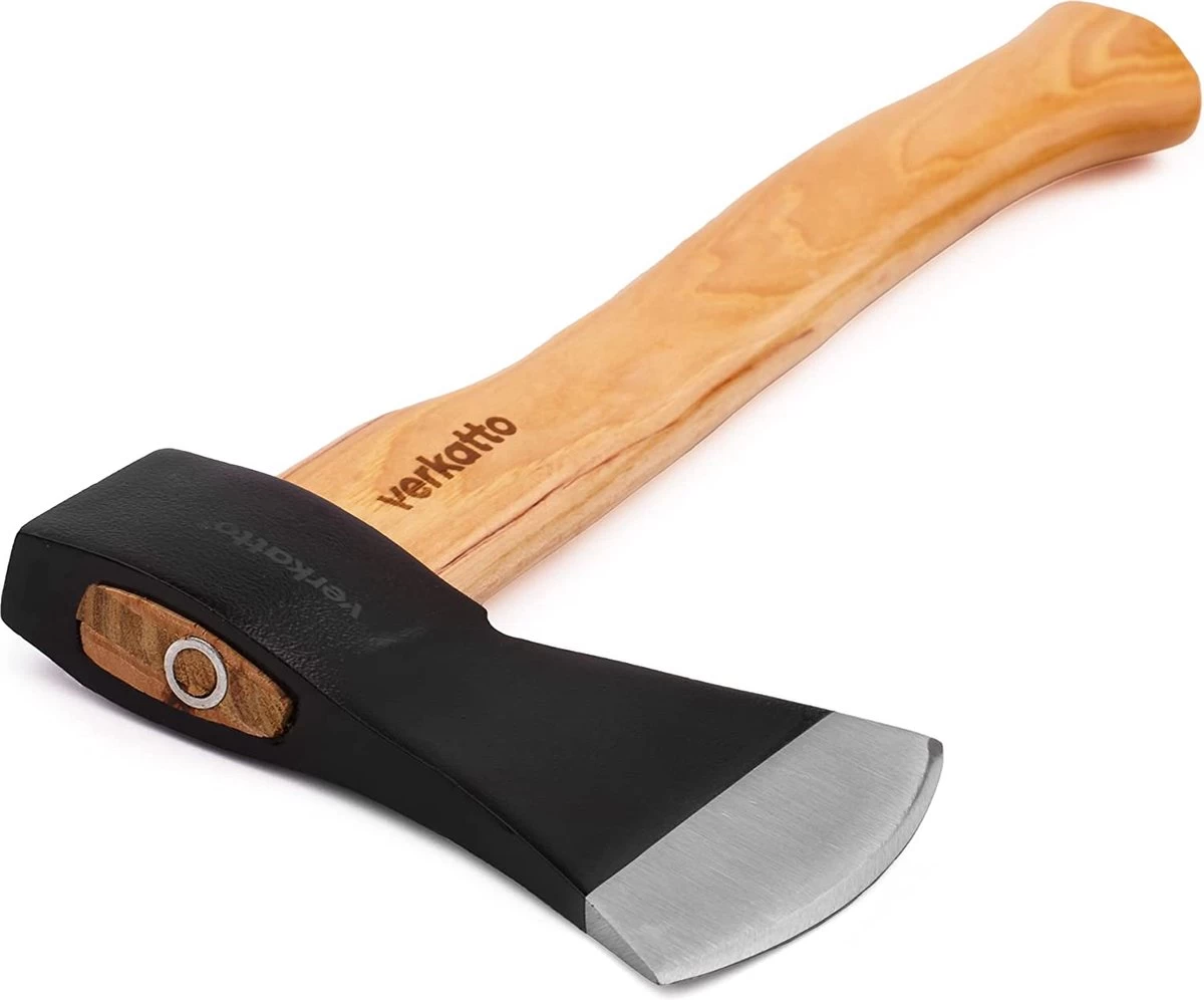 Hache 1000 G Avec Lame En Acier Bois Hickory Et Acier Au Carbone - Hache à Main Pour Jardin Et Forêt - Hache Universelle Petite Et Compacte - Hache à Fendre Avec Manche En Bois Laqué 5 Hache 1000 G Avec Lame En Acier Bois Hickory Et Acier Au Carbone - Hache à Main Pour Jardin Et Forêt - Hache Universelle Petite Et Compacte - Hache à Fendre Avec Manche En Bois Laqué – Image 3