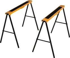 HOMCOM Workhorse Chevalet De Sciage Support De Cric En Acier Antidérapant Capacité De Charge 125 Kg B71-039