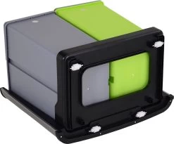 HOMCOM Poubelle Système De Séparation Des Déchets Poubelle Avec Capteur 72 L 3 Compartiments Acier Inoxydable Argent 851-018 -Outils de jardinage professionnels 1200x998 1