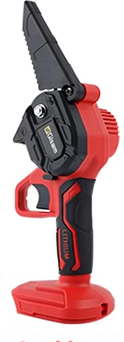 Mini Tronçonneuse - Scie D'élagage - Sécateur électrique - Taille-haie électrique - 2 Batteries - Rouge