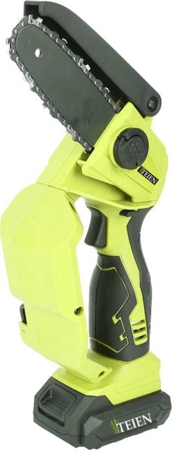 Mini Tronçonneuse Teien Avec Batterie 18 V - Micro Tronçonneuse 120 Mm De Longueur, Accessoires Inclus
