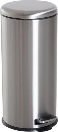 HOMCOM Poubelle à Pédale Poubelle Avec Poubelle à Pédale Poubelle Avec Couvercle Rabattable 30 L 851-013 -Outils de jardinage professionnels 525x1200