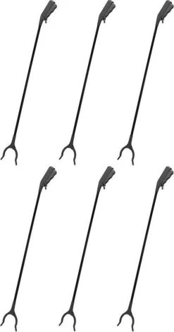 6x Pince à Déchets Noire 82 Cm - Nettoyage Des Ordures - Bras De Préhension / Pince à Déchets / Pince à Déchets Noir