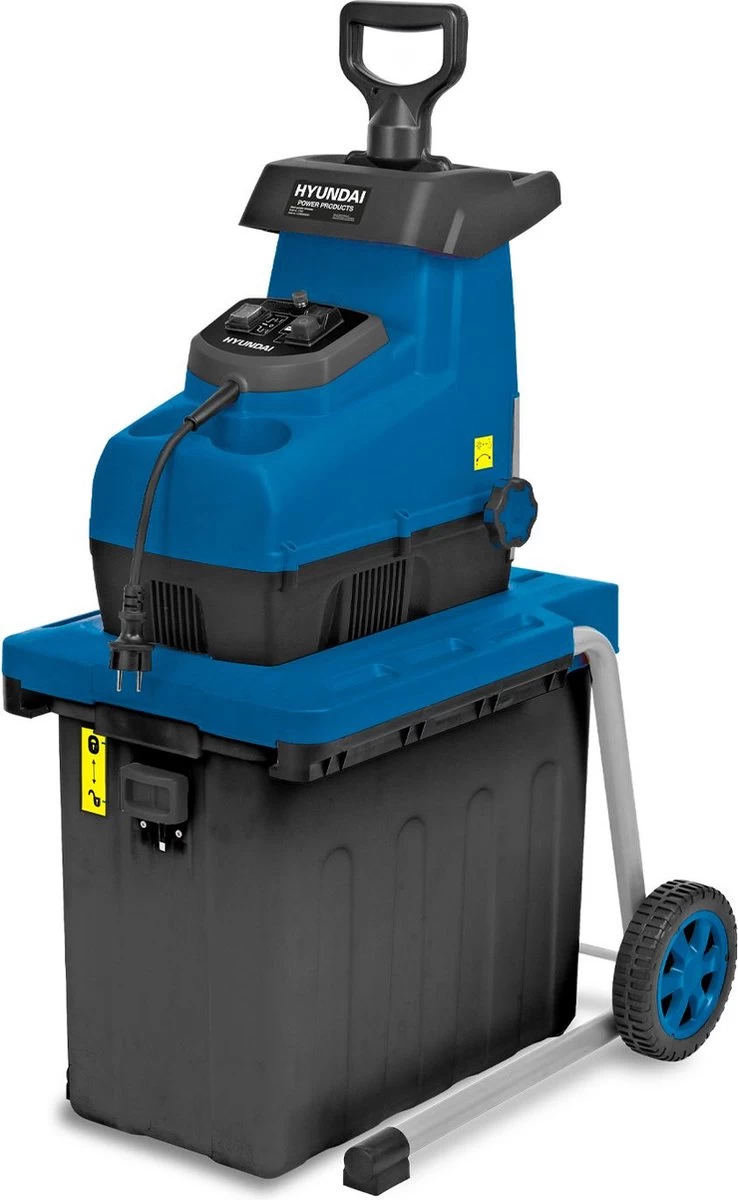 Broyeur électrique Hyundai Whisper-Quiet 2800W - Broyeur De Jardin / Broyeur De Branches Pour Une épaisseur De Branche De 45 Mm - Avec Collecteur De 60 Litres 3 Broyeur électrique Hyundai Whisper-Quiet 2800W - Broyeur De Jardin / Broyeur De Branches Pour Une épaisseur De Branche De 45 Mm - Avec Collecteur De 60 Litres