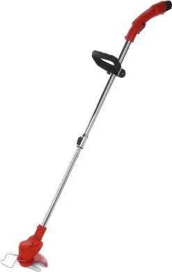 Tondeuse à Gazon DrillPro - Coupe- Coupe-herbe électriques - Tondeuse à Gazon - Tondeuse à Gazon - Sans Fil - Poignée Réglable - Avec 2 Piles Et Chargeur - Pour Tailler La Pelouse De Jardin - Rouge -Outils de jardinage professionnels 758x1200