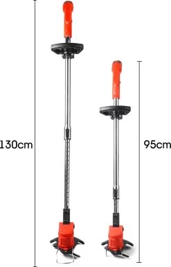 Tondeuse à Gazon DrillPro - Coupe- Coupe-herbe électriques - Tondeuse à Gazon - Tondeuse à Gazon - Sans Fil - Poignée Réglable - 300W 12V - Avec 1 Batterie Et Chargeur - Pour Tailler La Pelouse De Jardin - Rouge -Outils de jardinage professionnels 770x1200