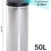 HOMCOM Poubelle Automatique En Acier Inoxydable Poubelle Capteur IR Seau Intérieur Rond 50L 03-0027 -Outils de jardinage professionnels 875x1200