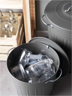 Poubelle élégante Avec Couvercle En Bambou - Brosse De Toilette Et Distributeur De Savon Inclus - Noir / Bambou - Klein Taille - 3L - Poubelle De Salle De Bain / Toilette / Cuisine / Bureau -Outils de jardinage professionnels 900x1200 16