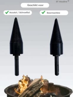 BT Woodline® - Fendeuse De Bûches Avec Tube De Stockage – Fendeuse De Bûches - Perceuse Pour Fendeuse De Bûches – Fendeuse De Bûches – Fendeuse à Cône – Fendeuse De Bûches – Bois D'allumage -Outils de jardinage professionnels 909x1200