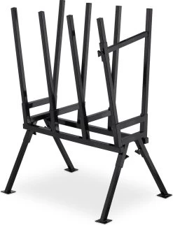 Relaxdays - Jusqu'à 400 Kg - Chevalet De Sciage à Chaîne - Réglable - Acier - Bois De Sciage - Noir -Outils de jardinage professionnels 921x1200