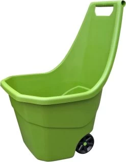 Prosperplast Chariot à Déchets 55 Litres Vert - Chariot De Jardin - Brouette - Chariot De Jardin - Chariot à Déchets De Jardin - Chariot De Jardin - Poubelle De Jardin - Chariot à Déchets - Chariot à Litière