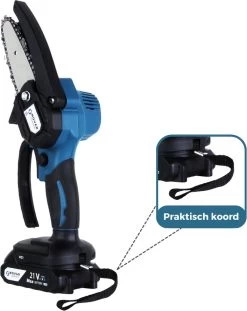 Mini Tronçonneuse Novar - Avec Batterie - Scie à Branches - Scie à élaguer - Électrique - Protection Des Mains - 21V -Outils de jardinage professionnels 953x1200