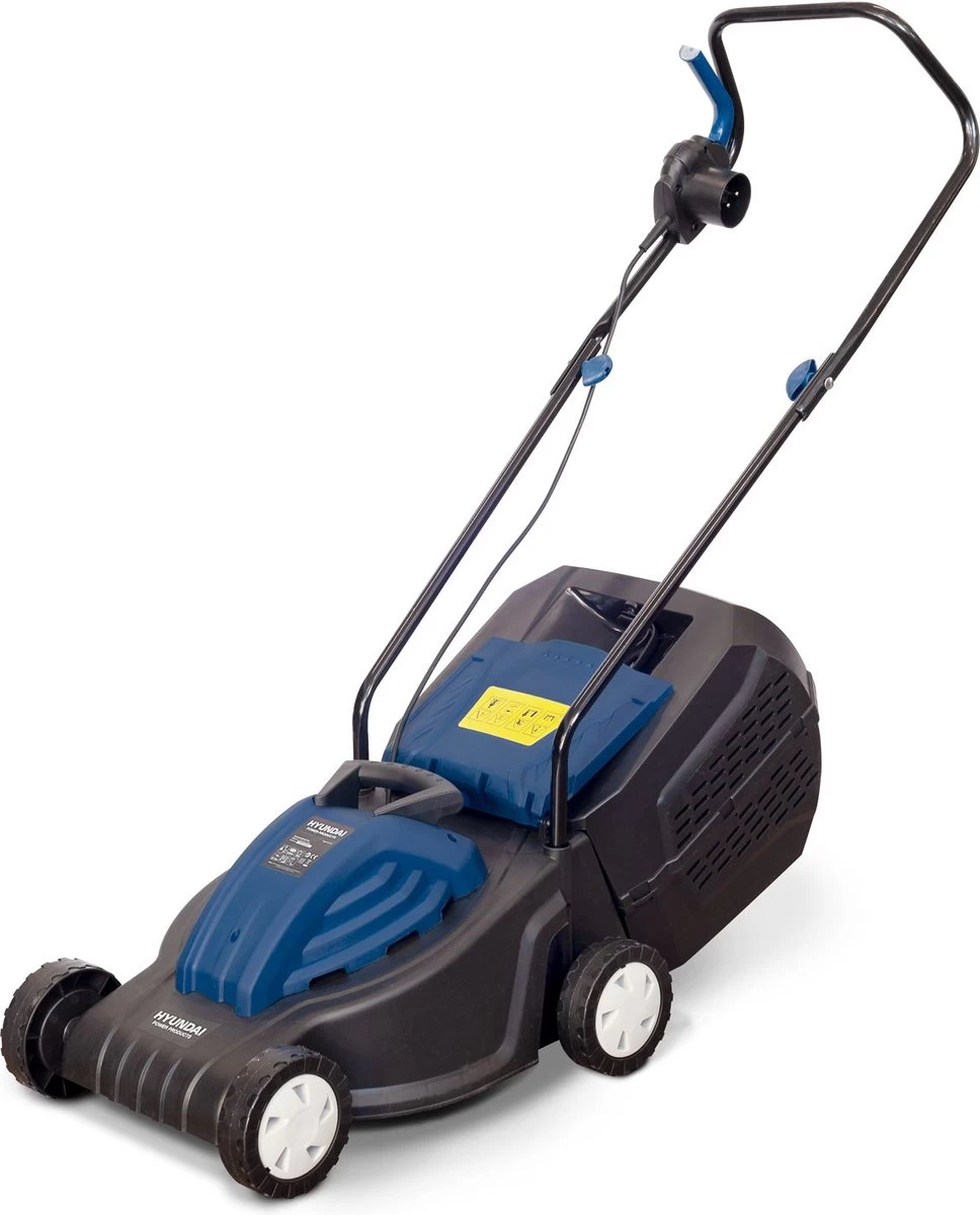 Tondeuse à Gazon Hyundai 1200W 32 Cm - 3 Hauteurs De Coupe - Poignée De Transport Centrale - Pour Pelouse < 300 M2 3 Tondeuse à Gazon Hyundai 1200W 32 Cm - 3 Hauteurs De Coupe - Poignée De Transport Centrale - Pour Pelouse < 300 M2