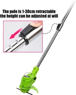 Tondeuse à Gazon Drillpro - Tondeuses à Tondeuses à Gazon - Électrique Portable - 450W 12V - Avec Poignée Réglable Et 2 Piles - Vert -Outils de jardinage professionnels 970x1200