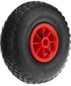 PrimeMatik - Roue De Brouette 70 Kg 10x3" 260x85 Mm. Courroie De Rechange Pour Plate-forme De Transport Et Chariots